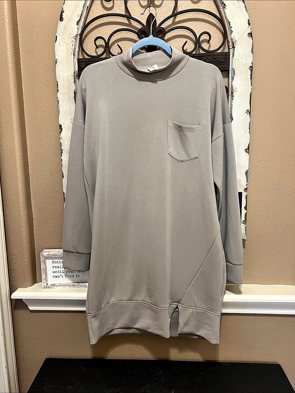 Gray Longline Sweatshirt